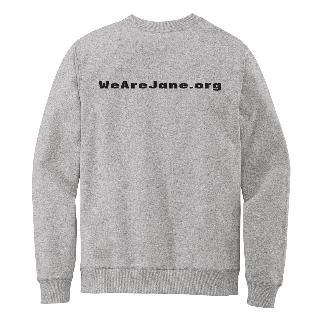Unisex JANE Crewneck Sweatshirt in Grey with Black Letters