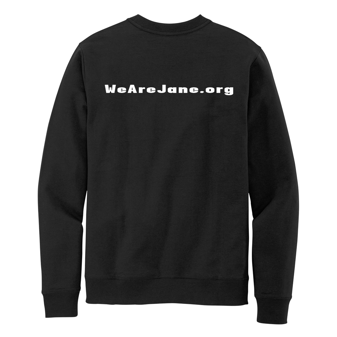 Unisex JANE Crewneck Sweatshirt in Black with White Letters