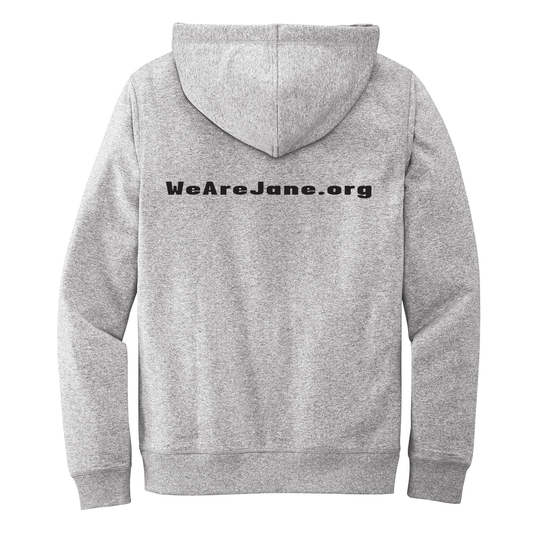 Unisex JANE Hoodie Sweatshirt in Grey with Black Letters